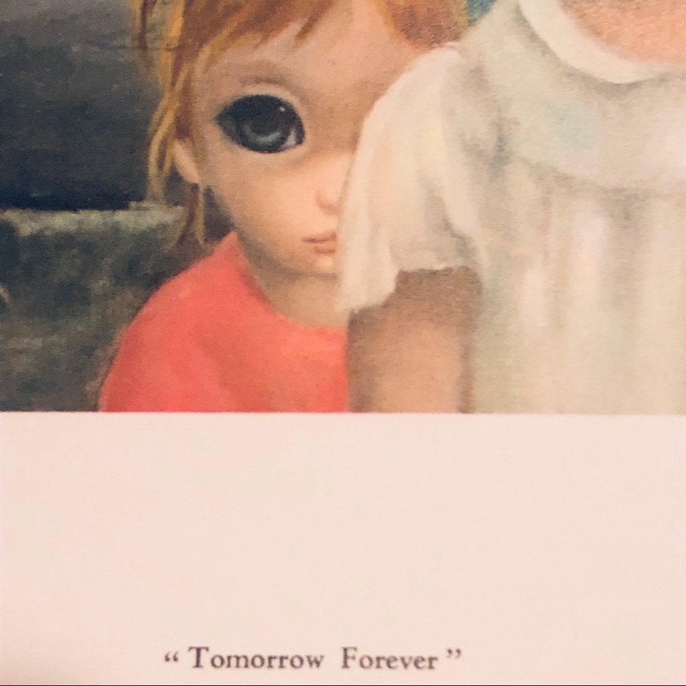 Big Eyes 1963 Margaret Walter Keane Vintage Large Lithograph Print Midcentury - Picture 4 of 13